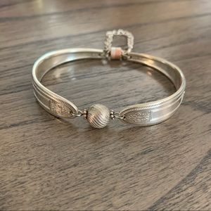 Silver spoon bracelet